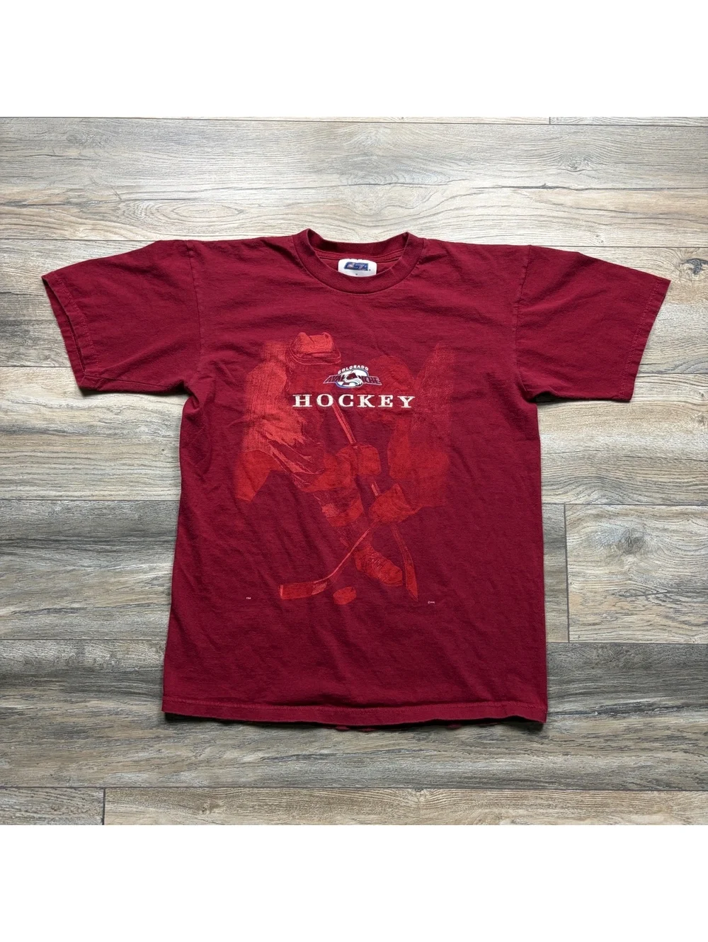00’s Colorado Avalanche Hockey tee, good colors no flaws, size Medium